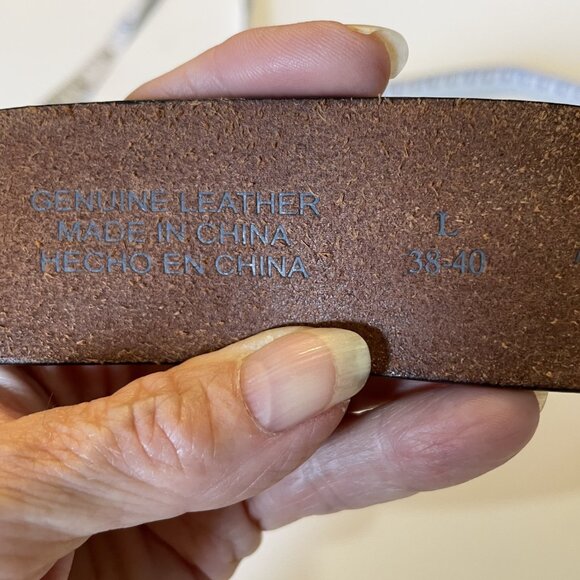 Columbia Sportswear Men's Genuine Leather Belt  Medium Brown (Cognac) size 38 - Picture 5 of 10